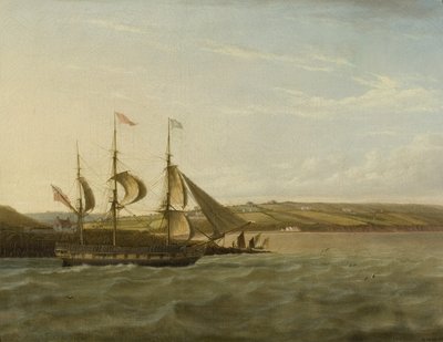 Un navire passant Portishead, vers 1832 - Joseph Walter
