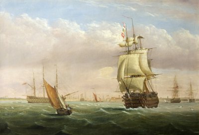 Entrée du Port avec des Navires - Joseph Walter