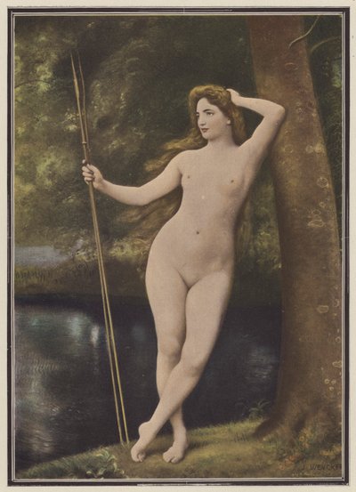 Une nymphe chasseresse - Joseph Wencker