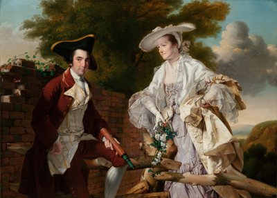 Portrait de Peter Perez Burdett et de sa Première Épouse Hannah - Joseph Wright of Derby