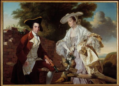 Portrait du cartographe Peter Perez Burdett (1735-1793) et de sa femme Hannah - Joseph Wright of Derby