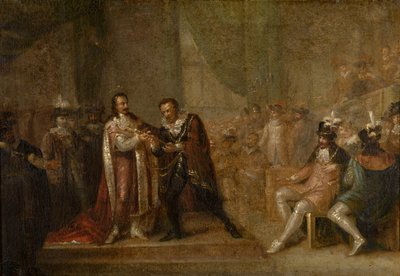 Pierre Paul Rubens acceptant une épée de Charles Ier d