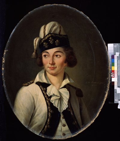 Portrait de dame déguisée - Joseph de Landerset