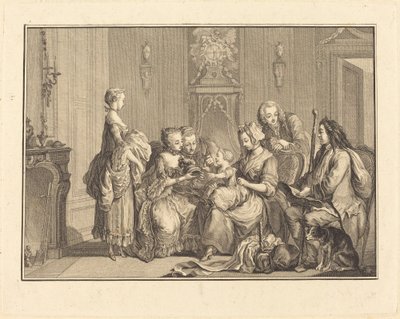 La belle nourrice - Joseph de Longueil after Charles Eisen