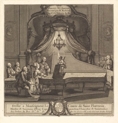 Le concert mécanique - Joseph de Longueil after Charles Eisen