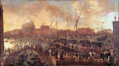 Procession le jour de la fête du Rédempteur Un pont temporaire est construit jusqu