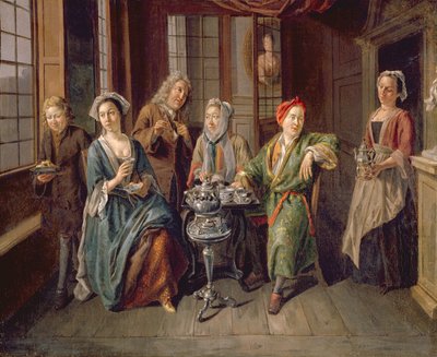 Une fête de thé - Joseph van Aken