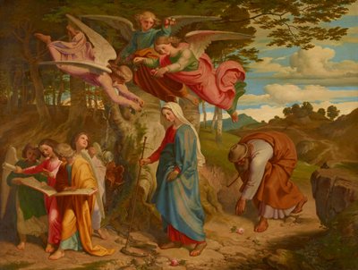 La marche de Marie à travers les montagnes - Joseph von Fuhrich