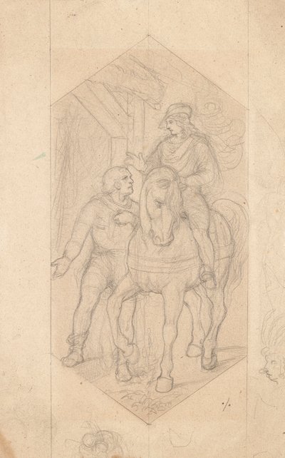 Cavalier et homme à pied - Joseph von Fuhrich