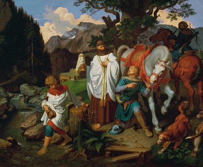 Rodolphe de Habsbourg et le prêtre - Joseph von Fuhrich