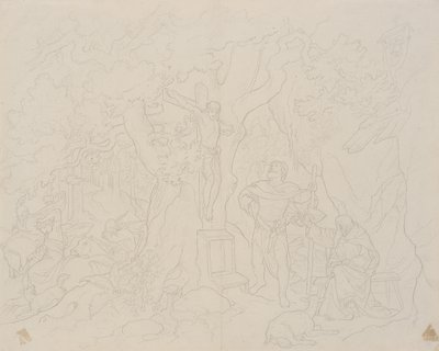 Scène de la légende de Saint Christophe - Joseph von Fuhrich