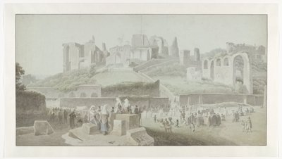 Une procession au pied de la colline du Palatin à Rome - Josephus Augustus Knip