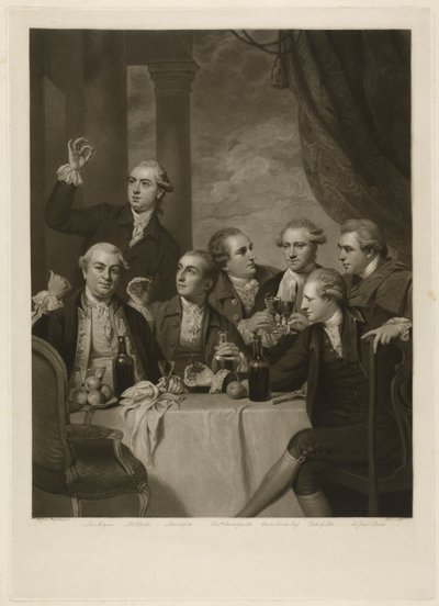 La Société des dilettantes, gravée par Charles Turner - Joshua (after) Reynolds