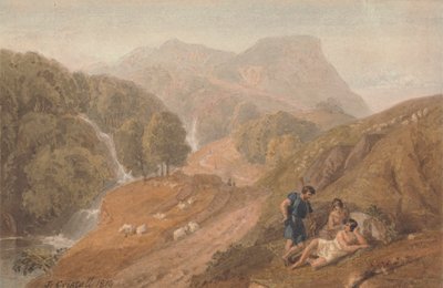 Paysage arcadien avec bergers - Joshua Cristall