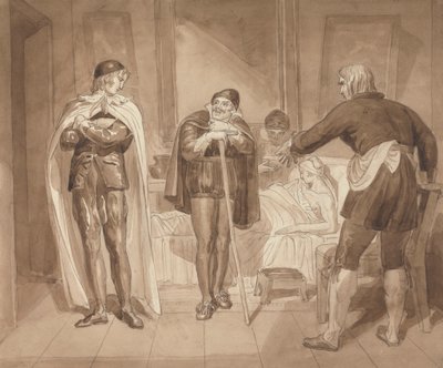 Gil Blas, pratiquant la médecine sous le Dr Sangrado, rencontre le Dr Cuchillo au chevet de l