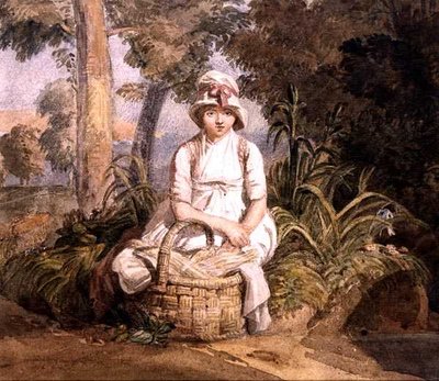 Jeune Fille Assise avec un Bonnet - Joshua Cristall