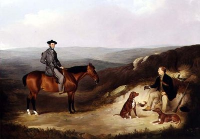 John Kerr Watson monté sur un poney de chasse avec son gardien sur les landes du Yorkshire - Joshua Dalby