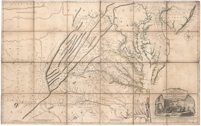 Carte de la partie habitée de la Virginie par Fry et Jefferson - Joshua & Jefferson Peter Fry