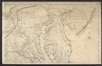 Carte de la partie la plus habitée de la Virginie - Joshua and Jefferson Peter Fry