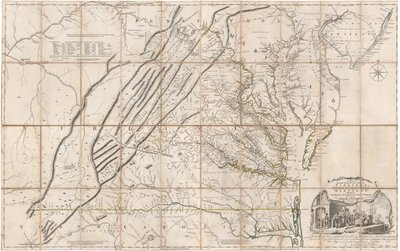 Carte de la partie la plus habitée de la Virginie par Fry et Jefferson - Joshua & Jefferson Peter Fry