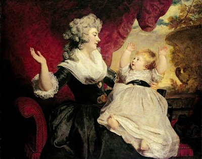 Georgiana, duchesse de Devonshire avec sa fille Lady Georgiana Cavendish - Joshua Reynolds