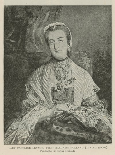 Lady Caroline Lennox, Première Baronne Holland - Joshua Reynolds