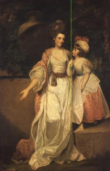 Mme Thomas Jelf Powis et sa fille Catherine - Joshua Reynolds