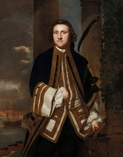 Portrait du capitaine George Edgecumbe (1720-1795), avec le 