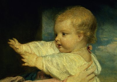 Portrait de Caroline, duchesse de Marlborough avec sa fille Lady Caroline Spencer (détail) - Joshua Reynolds