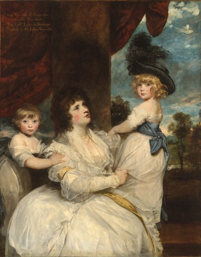 Portrait de Jane, comtesse de Harrington, avec ses fils, le vicomte Petersham et l