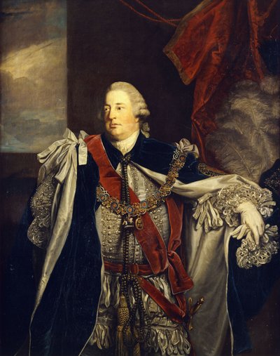 Portrait de William Augustus, duc de Cumberland, debout en trois-quarts de longueur, en robes de la Jarretière - Joshua Reynolds