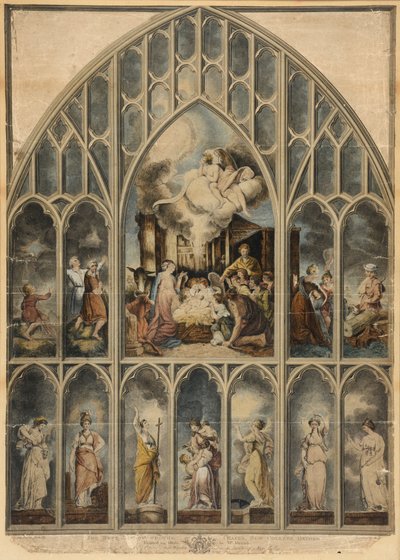 La fenêtre de Reynolds représentant les sept vertus - Joshua Reynolds