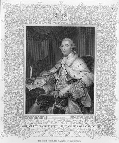 William Fitz-Maurice Petty, premier marquis de Lansdowne, gravé par H. Robinson - Joshua Reynolds