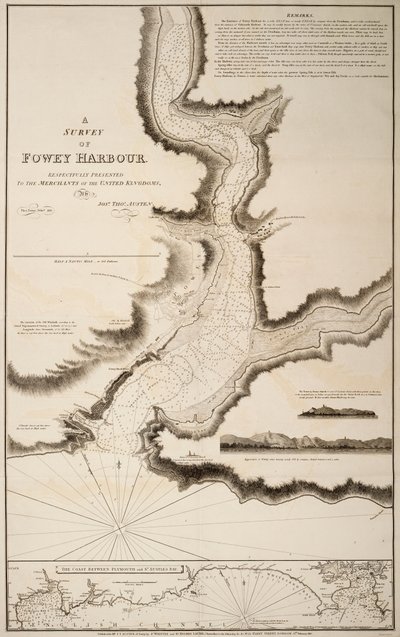 Un relevé du port de Fowey - Joshua Thomas Austen
