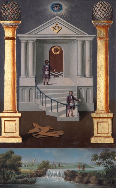 Tableau de traçage maçonnique du deuxième degré, 1819 - Josiah Bowring