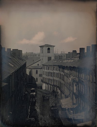 Vue de Brattle Street depuis le studio Southworth & Hawes au 5 12 Tremont Row, Boston, 1855 - Josiah Johnson Hawes, Albert Sands Southworth