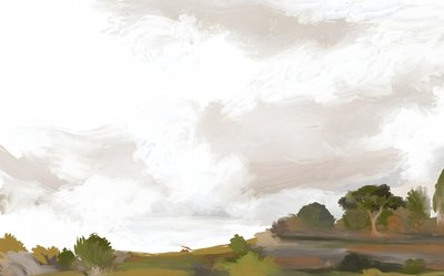 Paysage impressionniste serein - Josie George