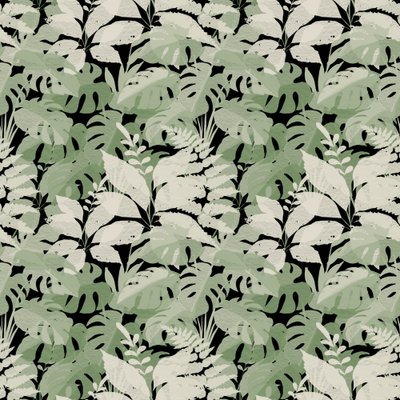 Feuillage tropical aux teintes douces - Josie George