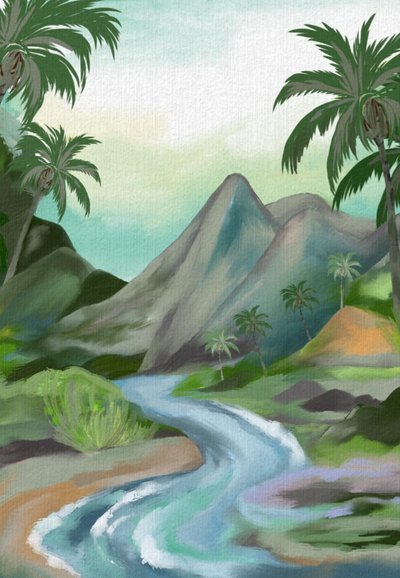 Rivière de montagne tropicale - Josie George