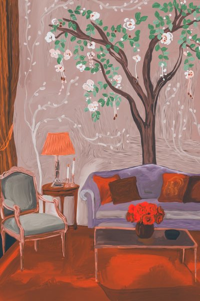 Un salon aux motifs floraux fantaisistes - Josie George