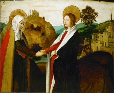 La Visitation (peinture sur bois) - Josse (fl.1493-1508) Lieferinxe
