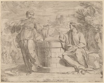 Le Christ et la femme samaritaine - Josse de Pape
