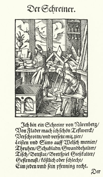 Le menuisier (gravure) - Jost (after) Amman