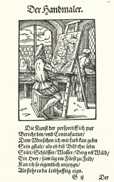 Le peintre (gravure) - Jost (after) Amman