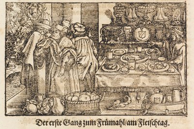 Un nouveau livre de cuisine par Marx Rumpolt. Le premier livre de cuisine illustré allemand, 1604 - Jost Amman