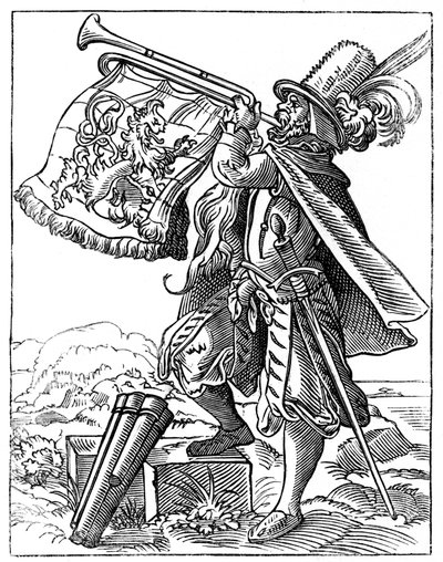 Trompettiste militaire, 16ème siècle, 1849 - Jost Amman
