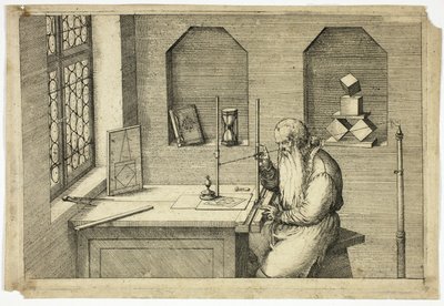 Portrait de Wenzel Jamnitzer dans son étude - Jost Amman