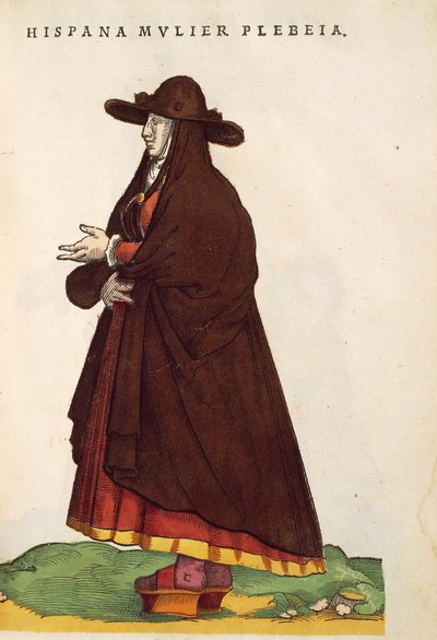 Paysanne espagnole. De Habitus praecipuorum popularum, par Jost Amman - Jost Amman