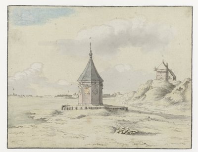 Vue de la fontaine de la ville, Bergen op Zoom - Josua de Grave (possibly)