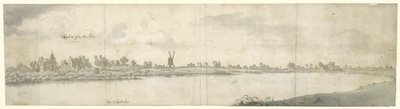 Vue du château Ooij, près de Nimègue, Brabant du Nord - Josua de Grave